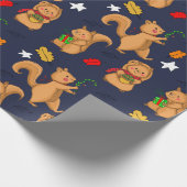 Holiday Squirrel Cadeaupapier (Hoek)