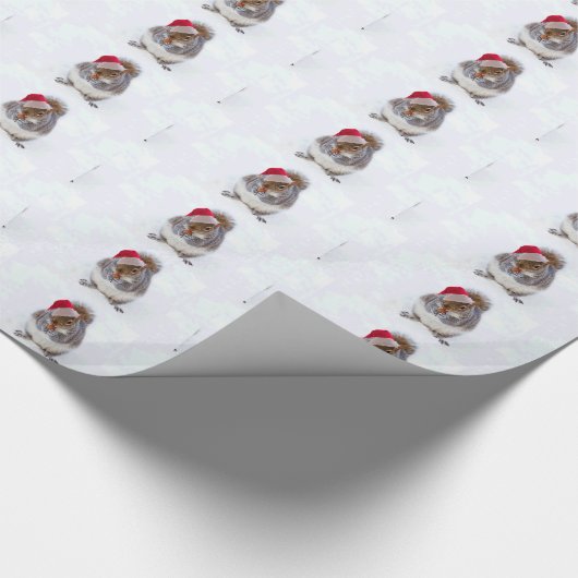 Holiday Squirrel Cadeaupapier (Hoek)