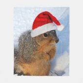 Holiday Squirrel Fleece Deken (Voorkant)