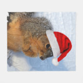 Holiday Squirrel Fleece Deken (Voorkant (Horizontaal))