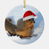 Holiday Squirrel Keramisch Ornament (Voorkant)