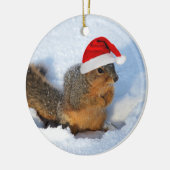 Holiday Squirrel Keramisch Ornament (Links)