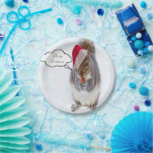 Holiday Squirrel Papieren Bordje (Feest)