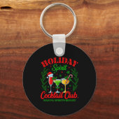 Holiday Srit Tail Club Christmas Drink Xmas Vacati Sleutelhanger (Voorkant)