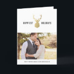 Holiday Stag | Vakantiedesfoto-Wenskaart Feestdagen Kaart<br><div class="desc">Foto's met dank aan ©Blush Photography Voor meer kleuren en stijlen bezoek onze winkel!</div>