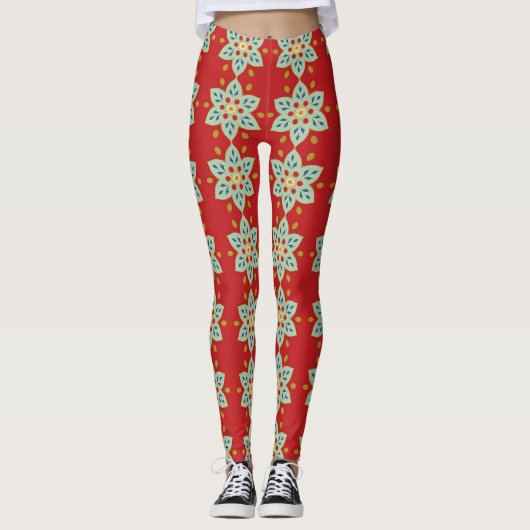 Holiday Star Leggings - Kerst Ornament Design (Voorkant)