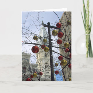 Holiday Street Scene Feestdagen Kaart