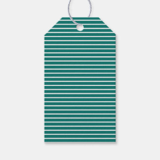 Holiday Strepen Verfijnd | Winter Teal ll Cadeaulabel