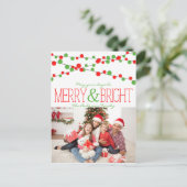 Holiday String Lights Merry Bright briefkaart (Staand voorkant)