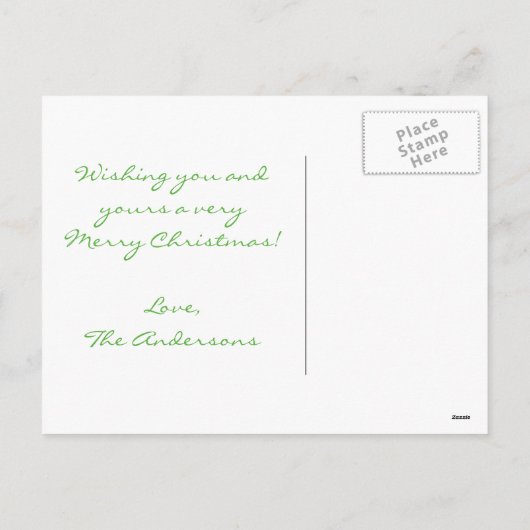 Holiday String Lights Merry Bright briefkaart (Achterkant)