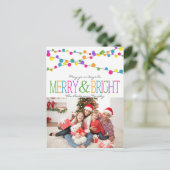 Holiday String Lights Merry Bright briefkaart (Staand voorkant)