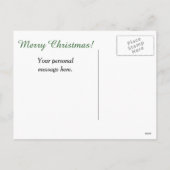 Holiday Striped Dragon Christmas Post Kaart (Achterkant)