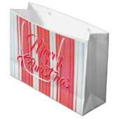 Holiday Stripes Groot Cadeauzakje (Voorkant Gekanteld)