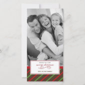 Holiday Stripes Kerst Kaart (Voorkant)