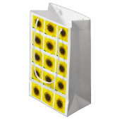 Holiday Sunflower Gift Bag Klein Cadeauzakje (Voorkant Gekanteld)