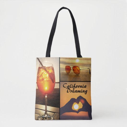 Holiday Sunset Photo Collage Tote Bag (Voorkant)