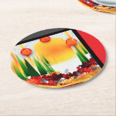 HOLIDAY SUNSHINE WITHIN THE PINES :) RONDE KARTONNEN ONDERZETTER (Gebogen)