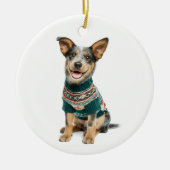 Holiday Sweater Cattle Dog Keramisch Ornament (Voorkant)
