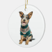 Holiday Sweater Cattle Dog Keramisch Ornament (Links)