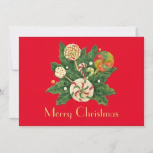 Holiday Sweets Bouquet Feestdagenkaart