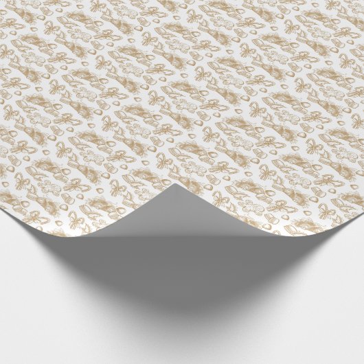 Holiday Sweets- Coco (Sheer) Wrapping Paper Cadeaupapier (Hoek)