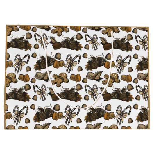 Holiday Sweets- Coco (Solid) Large Gift Bag Groot Cadeauzakje (Achterkant)