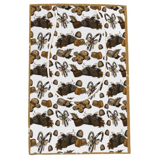 Holiday Sweets- Coco (Solid) Medium Gift Bag Medium Cadeauzakje (Voorkant)