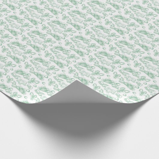 Holiday Sweets- Mint (Sheer) Cadeaupapier (Hoek)