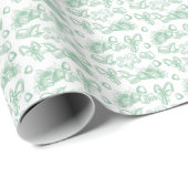 Holiday Sweets- Mint (Sheer) Cadeaupapier (Rol Hoek)