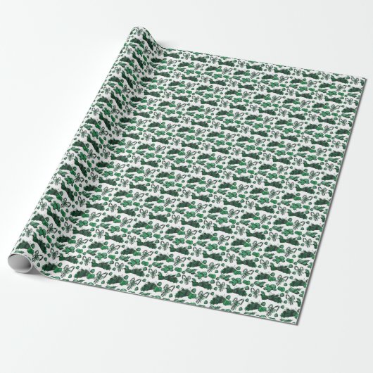 Holiday Sweets- Mint (Solid) Cadeaupapier (Uitgerold)