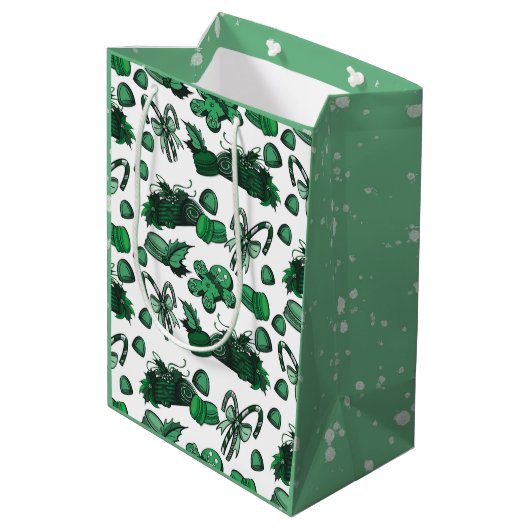 Holiday Sweets- Mint (Solid) Medium Cadeauzakje (Achterkant Gekanteld)