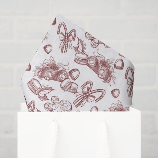Holiday Sweets- Peppermint (Sheer) Tissuepapier (Cadeauzakje)