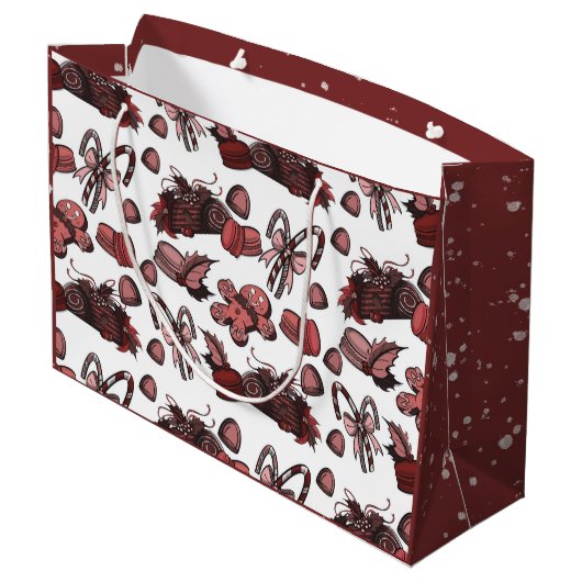 Holiday Sweets- Peppermint (Solid) Groot Cadeauzakje (Achterkant Gekanteld)