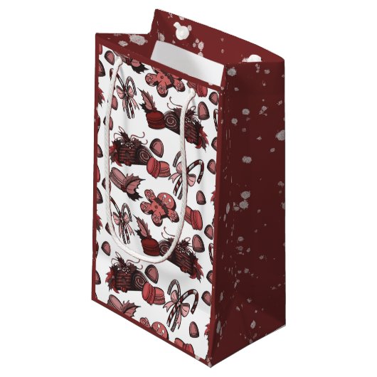 Holiday Sweets- Peppermint (Solid) Klein Cadeauzakje (Voorkant Gekanteld)