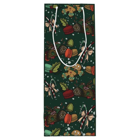 Holiday Sweets- Pine (Color) Wijn Cadeautas (Achterkant)