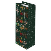 Holiday Sweets- Pine (Color) Wijn Cadeautas (Voorkant Gekanteld)