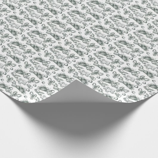 Holiday Sweets- Pine (Sheer) Cadeaupapier (Hoek)