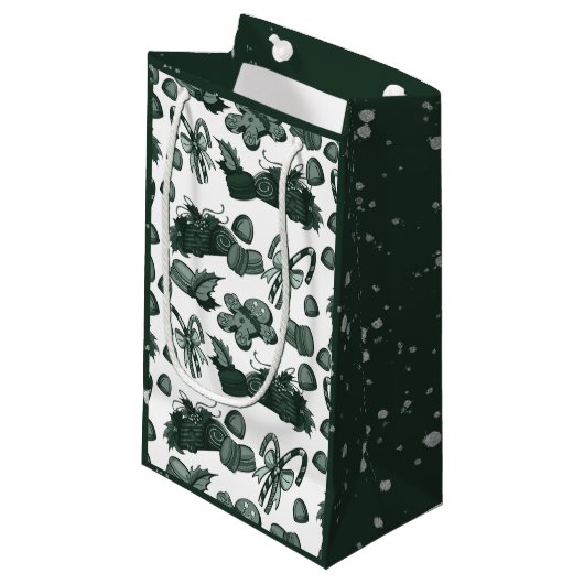 Holiday Sweets- Pine (Solid) Klein Cadeauzakje (Voorkant Gekanteld)