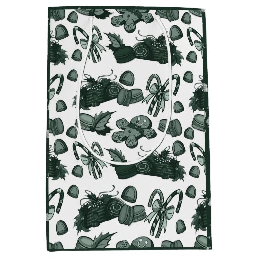 Holiday Sweets- Pine (Solid) Medium Cadeauzakje (Voorkant)