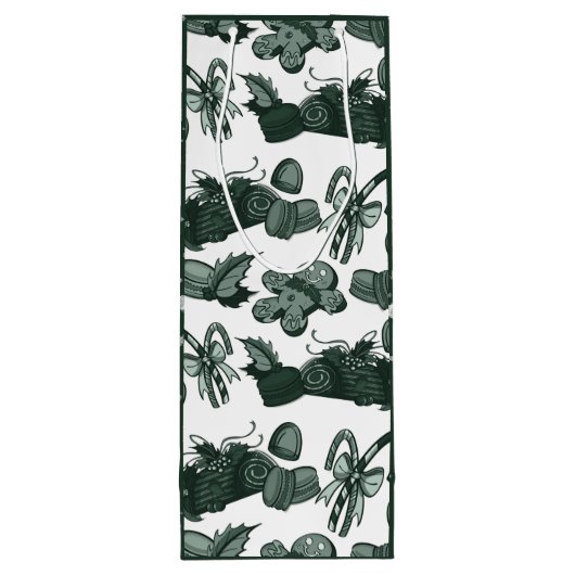 Holiday Sweets- Pine (Solid) Wijn Cadeautas (Achterkant)