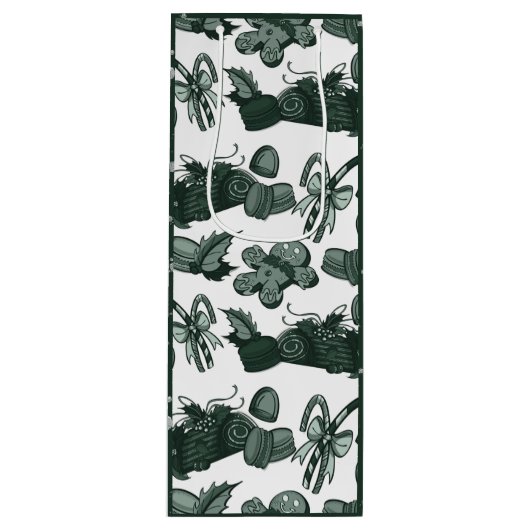 Holiday Sweets- Pine (Solid) Wijn Cadeautas (Voorkant)
