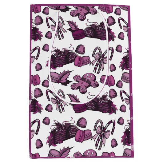 Holiday Sweets- Sugar Plum (Solid) Medium Cadeauzakje (Voorkant)