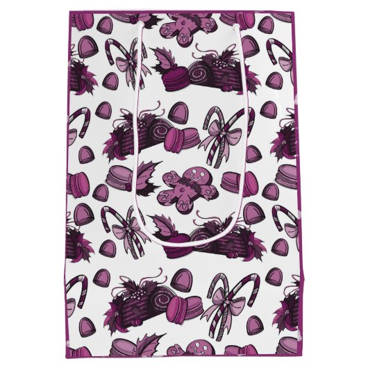 Holiday Sweets- Sugar Plum (Solid) Medium Cadeauzakje (Achterkant)