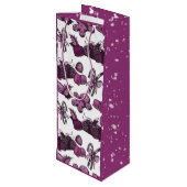 Holiday Sweets- Sugar Plum (Solid) Wijn Cadeautas (Achterkant Gekanteld)