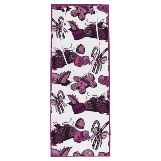 Holiday Sweets- Sugar Plum (Solid) Wijn Cadeautas (Achterkant)