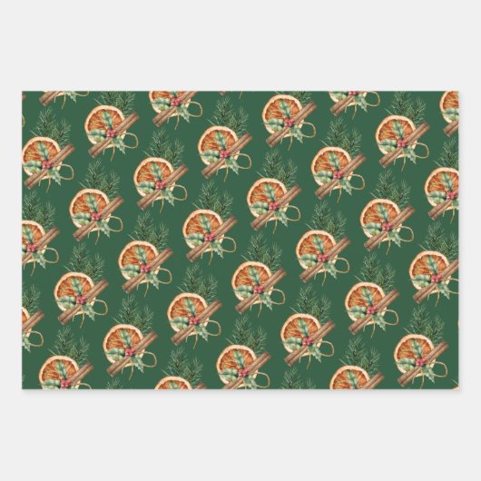 Holiday Sweets Wrapping Paper Flat Sheet Set of 3 (Voorkant 3)