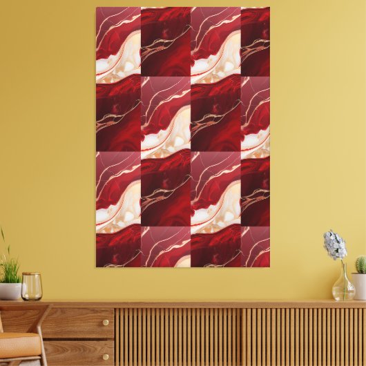 Holiday Swirl Wonder Retro Christmas Canvas Bloom (Insitu (Woonkamer))