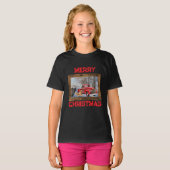 Holiday T-Shirt Country Christmas Farm Scene  (Voorkant volledig)