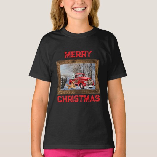 Holiday T-Shirt Country Christmas Farm Scene  (Voorkant)