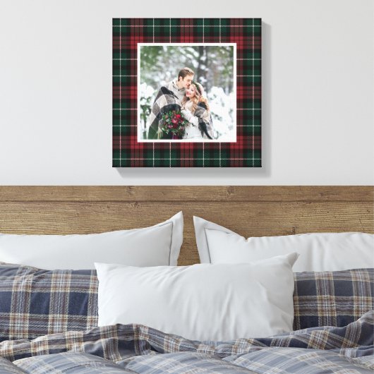 Holiday Tartan Canvas Afdruk (Insitu (Slaapkamer))